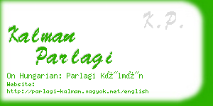 kalman parlagi business card